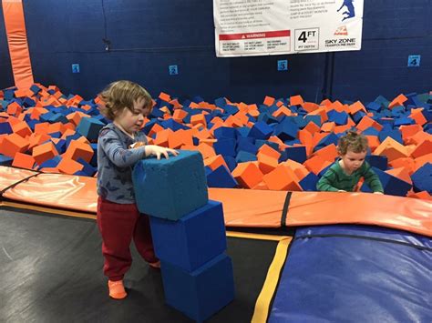 My son is 10 and my daughter is 7 and they both said they would want to come back next. . Sky zone trampoline park knoxville photos